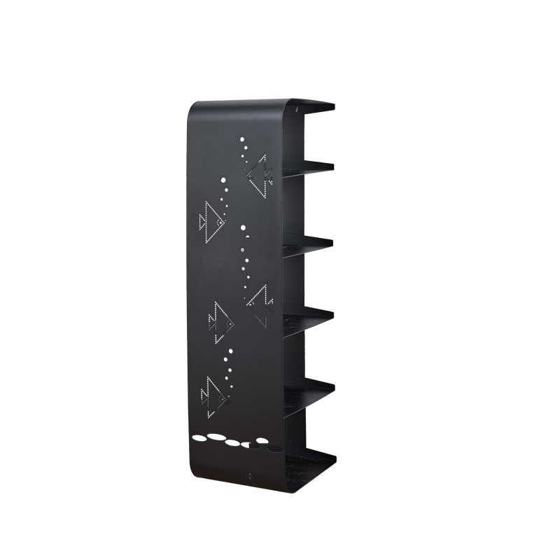 Sapateira de metal preta personalizada para montagem na parede interna