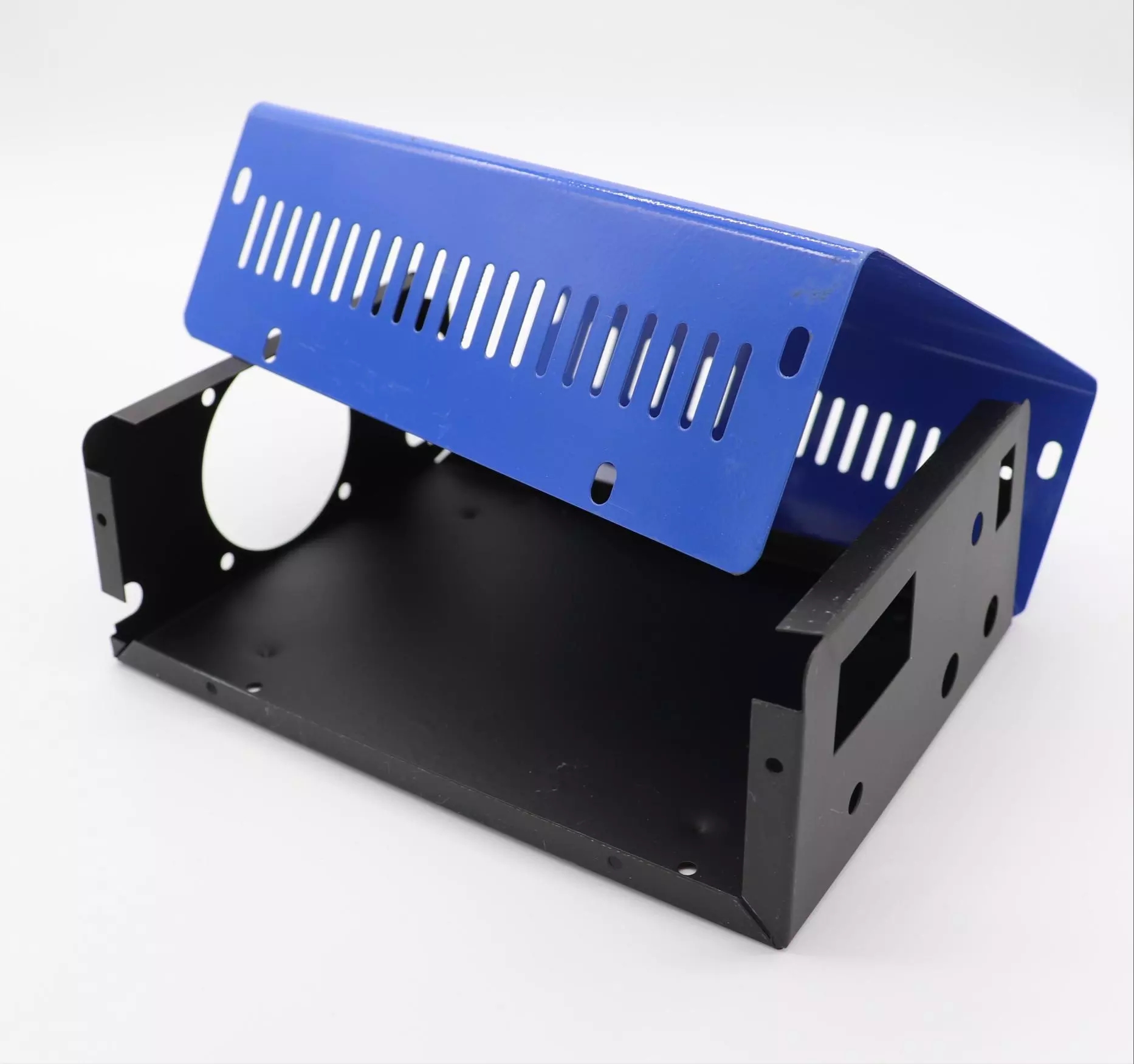 Caixa elétrica de controle de aço preto azul personalizada